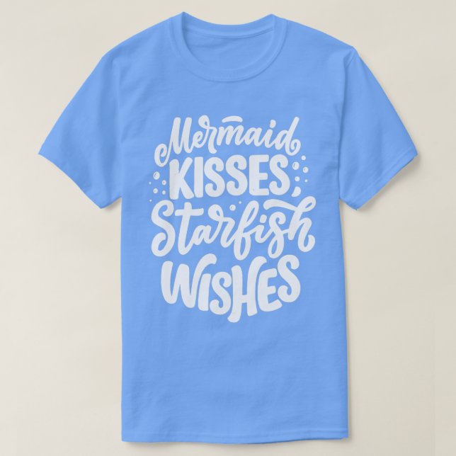 Camiseta Mermaid Kisses Starfish Deseja 6 (Frente do Design)