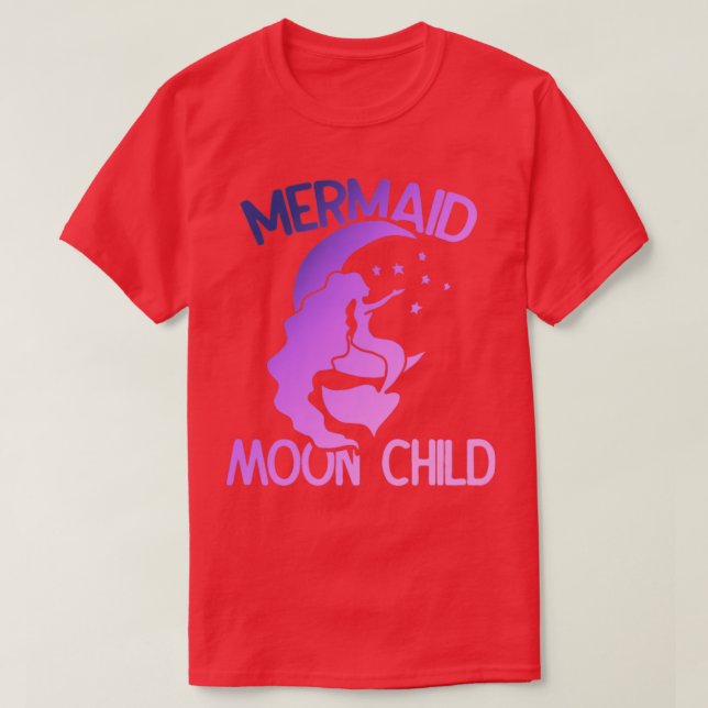 Camiseta Mermaid Moon Child (Frente do Design)