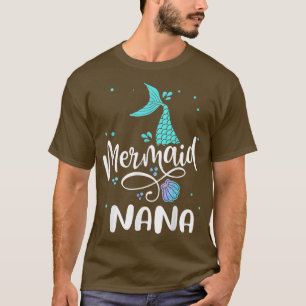 Camiseta Mermaid Nana Engraçado Famílias Squ Festa de Combi
