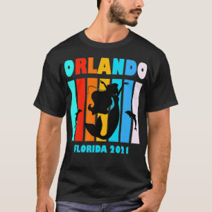 Camiseta Mermaid Orlando Flórida Vacation 2021 Dolphins