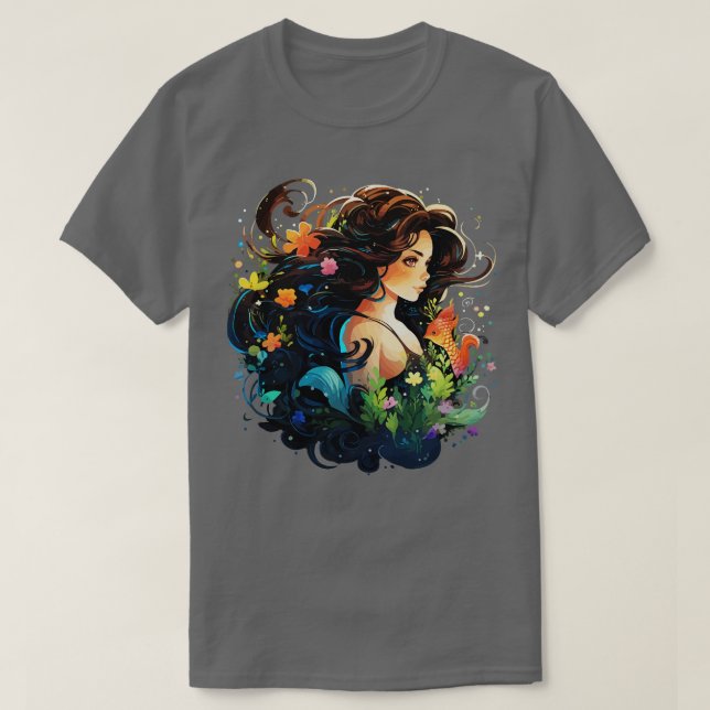 Camiseta Mermaid Rainbow (Frente do Design)
