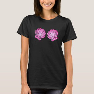 Camiseta Mermaid Sea Shell Bra Costume Seashell Halloween