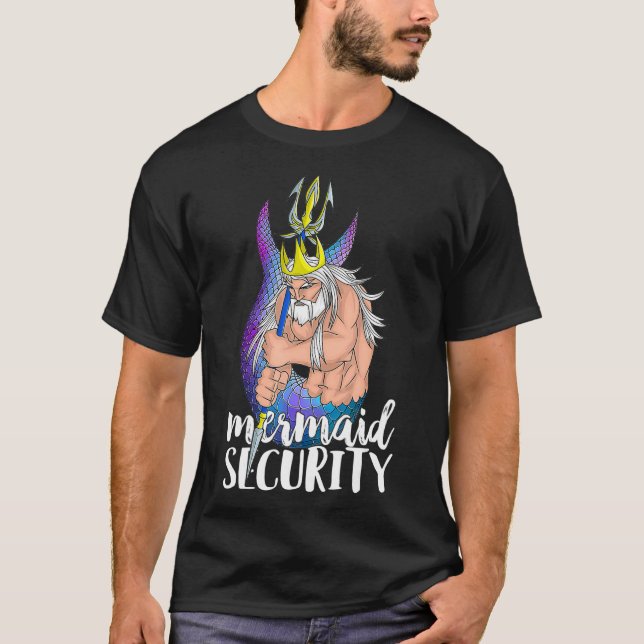 Camiseta Mermaid Security Merdad Forte Novo Natal de Pai (Frente)