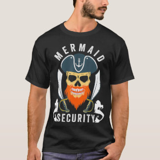 Camiseta Mermaid Security Pirate Birthday Mens Boys Gift 