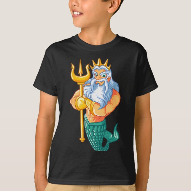 Camiseta Mermaid Security Shirt _ Funny Merman Swimming Gif (Frente)
