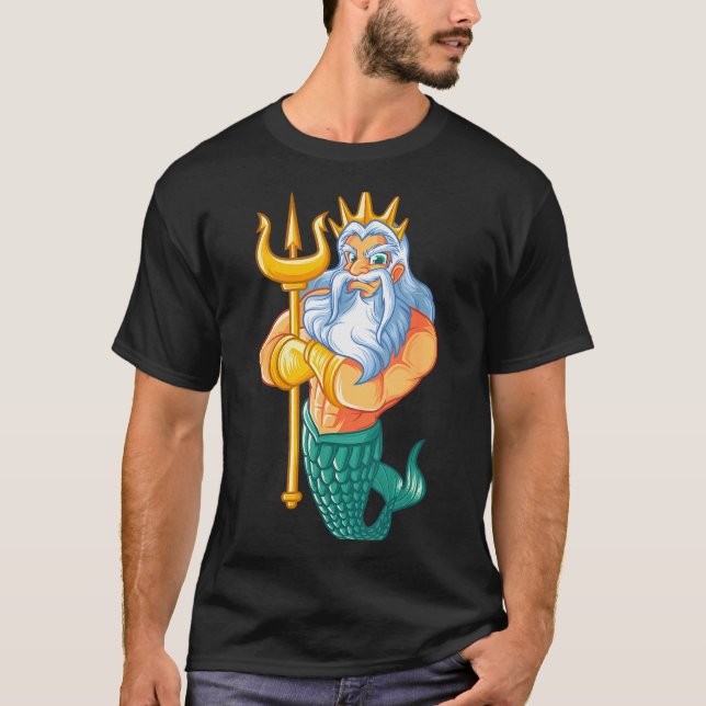 Camiseta Mermaid Security Shirt _ Funny Merman Swimming Gif (Frente)