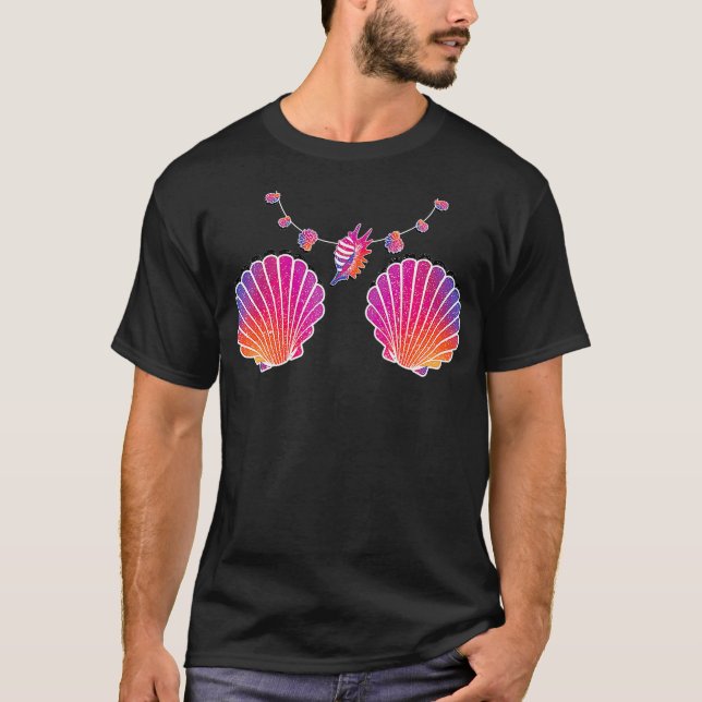 Camiseta Mermaid Shell Mermaid Seashell (Frente)