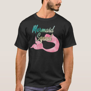 Camiseta Mermaid Squad Smermaid temática Aniversário melhor
