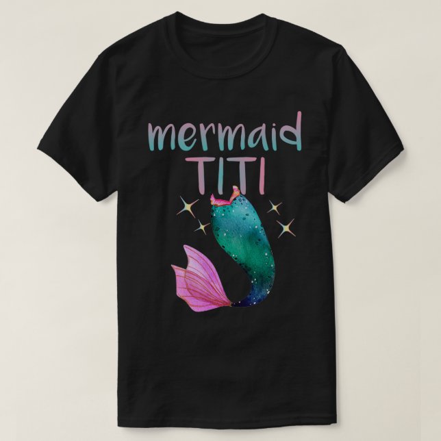 Camiseta Mermaid Titi Puerto Rican Tunt Mermaid Lover (Frente do Design)