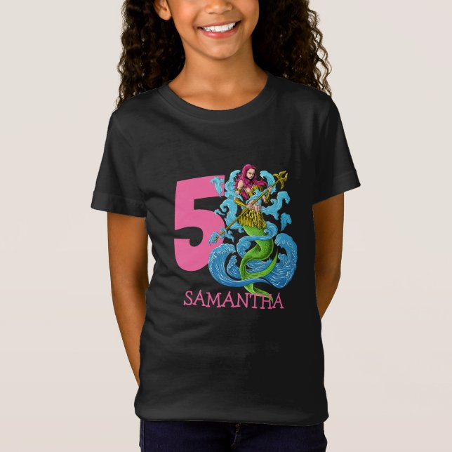 Camiseta Mermaid Warrior - 5 de aniversário T-Shirt (Frente)
