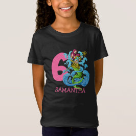 Camiseta Mermaid Warrior - 6 de aniversário T-Shirt