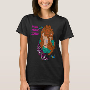 CAMISETA MERMAID ZONE COLORFUL MERMAID FISH HUMOR