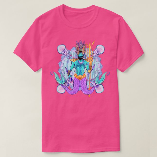 Camiseta Merman Genderfluido, ritão mítico (Frente do Design)