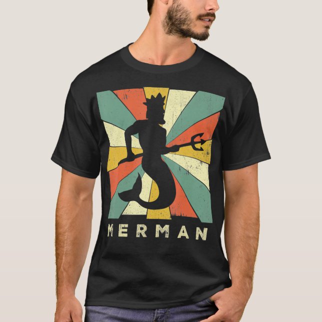 Camiseta Merman Lover Vintage Estilo Retroativo  (Frente)
