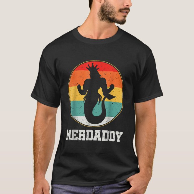 Camiseta Merman Mermaid Pai Fish Padre (Frente)
