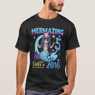 Camiseta Mermazing Desde 2016, Menina De 5 Anos 5 De Sereia
