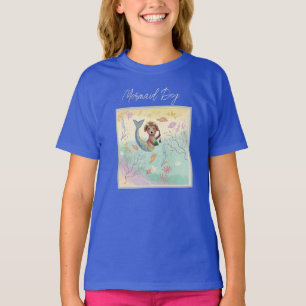 Camiseta mermid dog watercolor