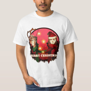 CAMISETA MERRÍVEL NATAL SANTA CLAUS SNOWMAN DEER LOKI THOR