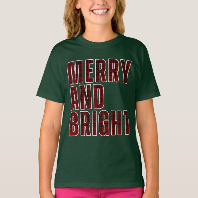 Camiseta MERRY AND BRIGHT (Frente)