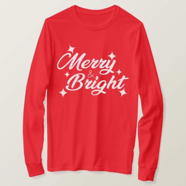 Camiseta Merry & Bright Sweater (Frente do Design)