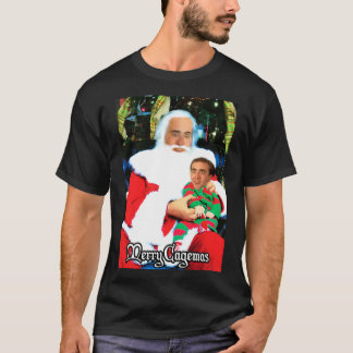 Camiseta Merry Cagemas Santa Knee Nicolas Cage Christmas Es