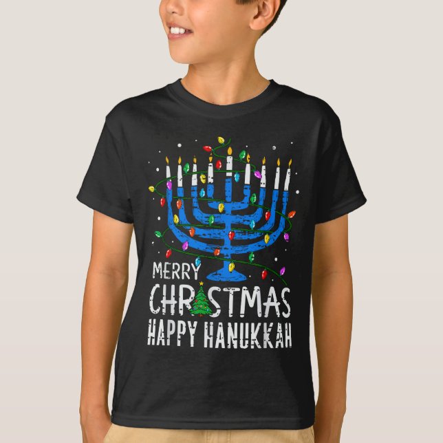 Camiseta Merry Chrismukkah Happy Christmas Hanukkah Chanuka (Frente)