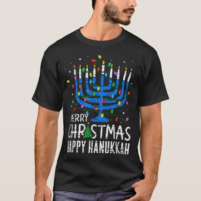 Camiseta Merry Chrismukkah Happy Christmas Hanukkah Chanuka (Frente)