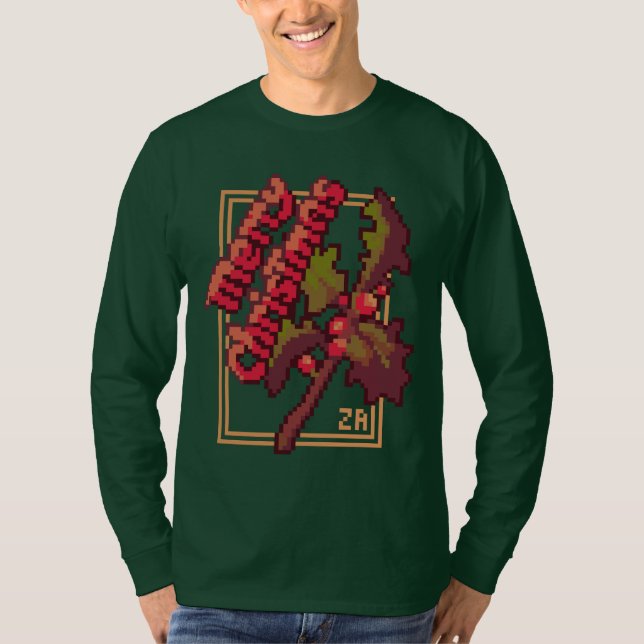 Camiseta Merry Chrisrmas Holidays Pixel Art T-Shirt (Frente)