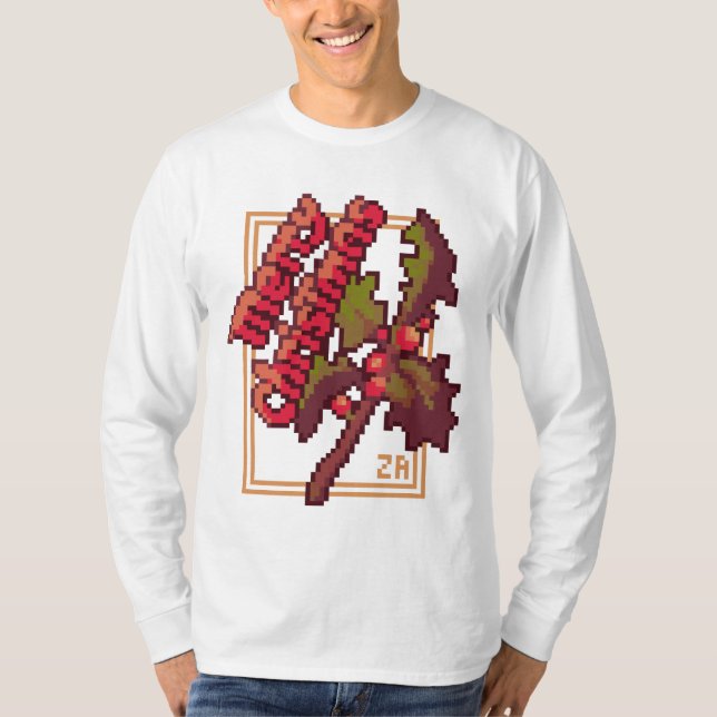 Camiseta Merry Chrisrmas Holidays Pixel Art T-Shirt (Frente)