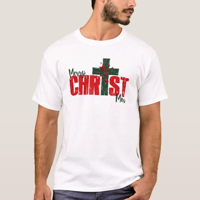 Camiseta Merry CHRIST MAS Christmas men's t-shirt (Frente)