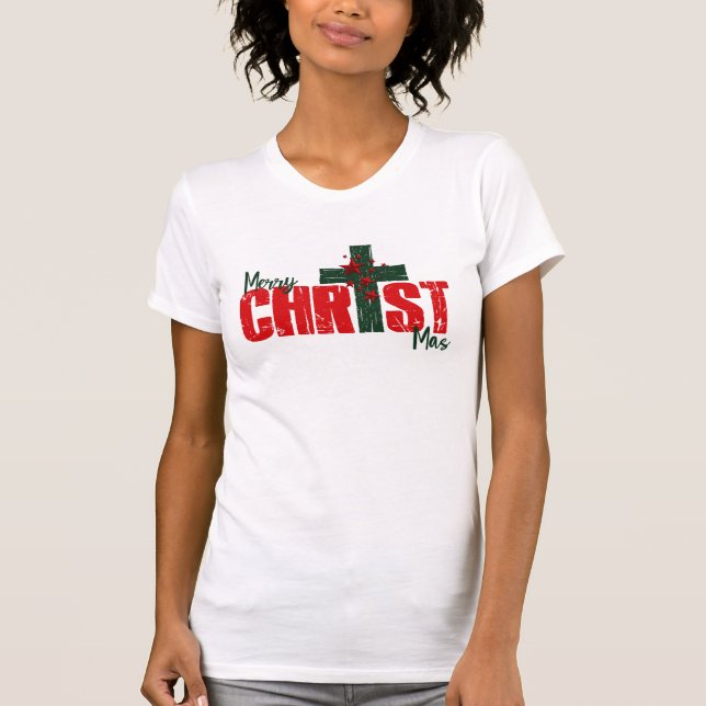 Camiseta Merry CHRIST MAS Christmas t-shirt (Frente)