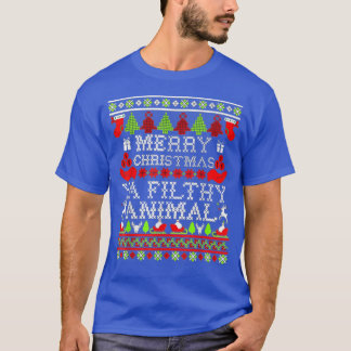 Camiseta Merry Christmas Animal FilthyYa Xmas Family Matchi