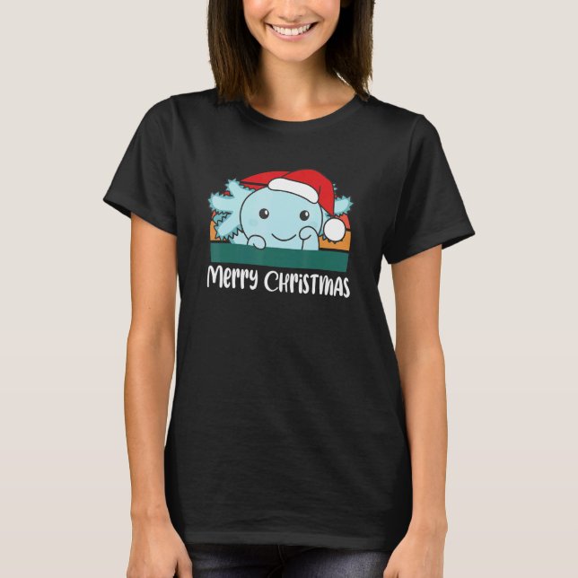 Camiseta Merry Christmas   Axolotl Christmas (Frente)
