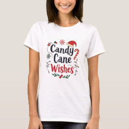 Camiseta Merry Christmas Candy Cane Tee