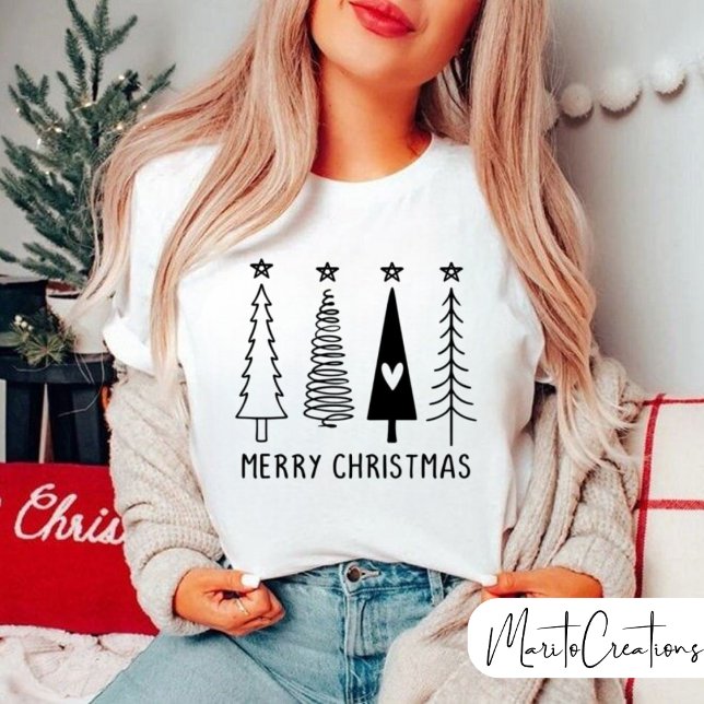 Camiseta Merry Christmas,Christmas Tree, Funny Gift. (Criador carregado)