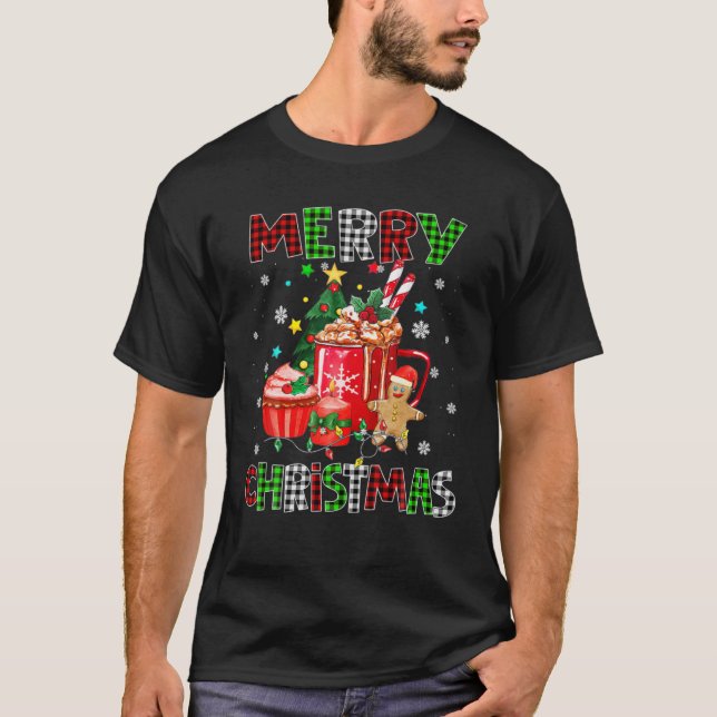 Camiseta Merry Christmas Coffee Biscuit Lover Cookie Baker (Frente)