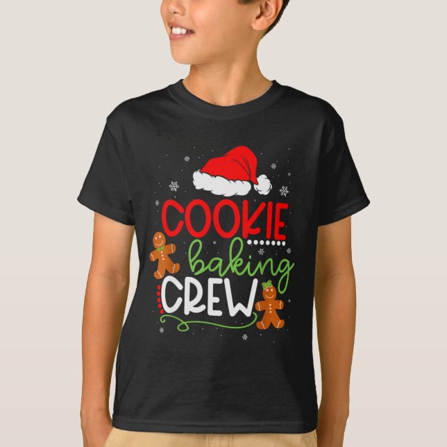 Camiseta Merry Christmas Cookie Baking Crew Ginger Santa Pa (Frente)