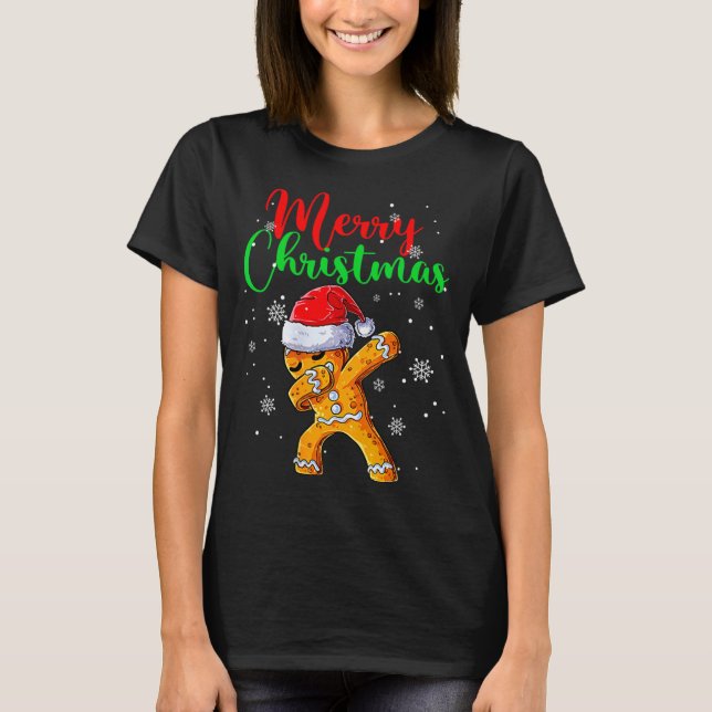 Camiseta Merry Christmas Dab Gingerbread Xmas Christmas Coo (Frente)