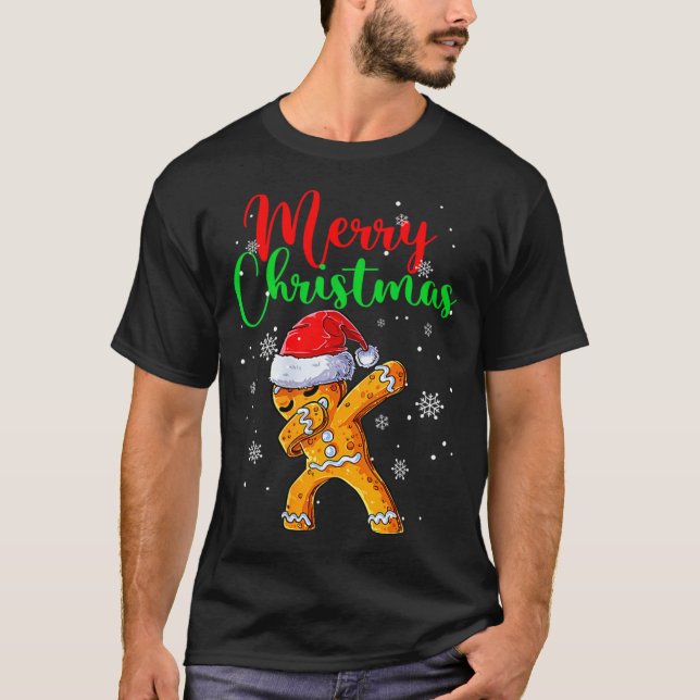 Camiseta Merry Christmas Dab Gingerbread Xmas Christmas Coo (Frente)