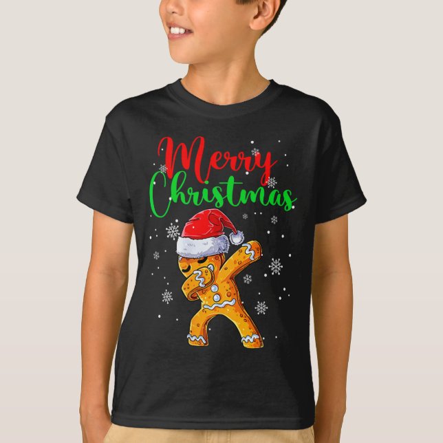 Camiseta Merry Christmas Dab Gingerbread Xmas Christmas Coo (Frente)