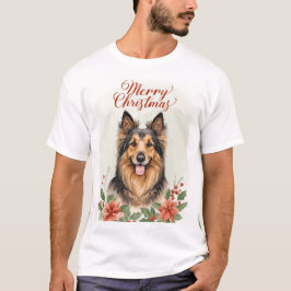 Camiseta Merry Christmas Dog Festive Holiday Graphic