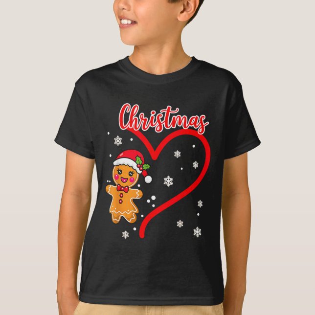 Camiseta Merry Christmas Gingerbread Couple Christmas  (Frente)