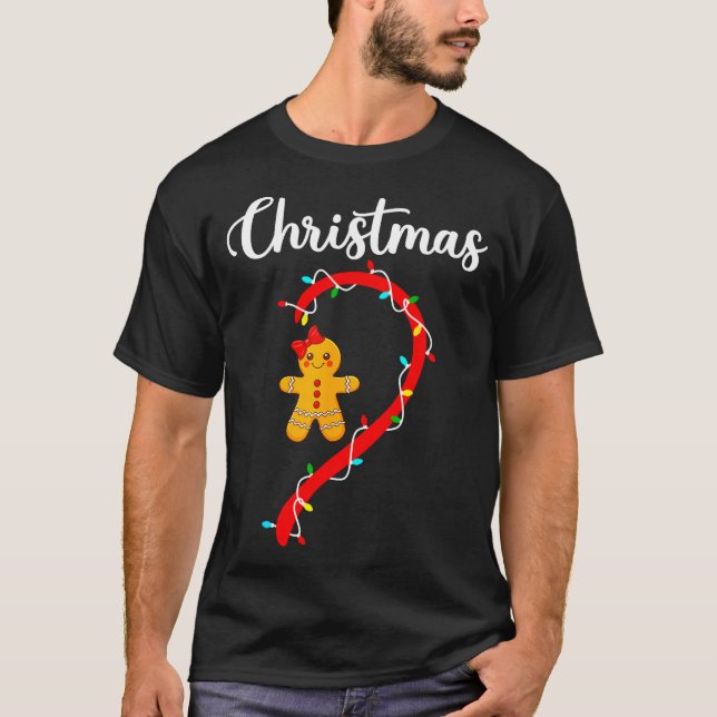 Camiseta Merry Christmas Gingerbread Couples Xmas Pajamas M (Frente)