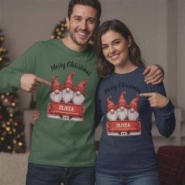 Camiseta Merry Christmas Gnomes in Truck