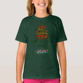 Camiseta Merry Christmas & Happy New Year 2026