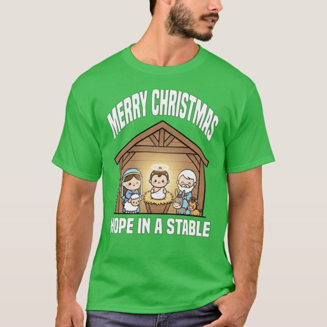 Camiseta MERRY CHRISTMAS HOPE IN A STABLE Ba boy (Frente)