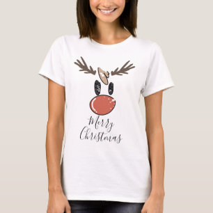 Camiseta Merry Christmas humor engraçado rendeer