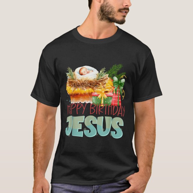 Camiseta Merry Christmas Jesus Is The Gift To The World Chr (Frente)