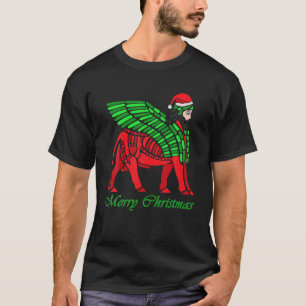 Camiseta Merry Christmas Lamaçu Vestindo Boné de Papais noe