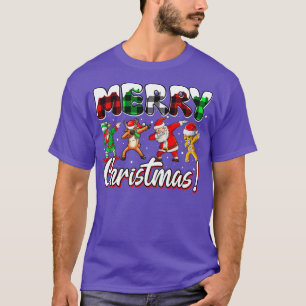 Camiseta Merry Christmas Leopard Buffalo Red Plaid For Men